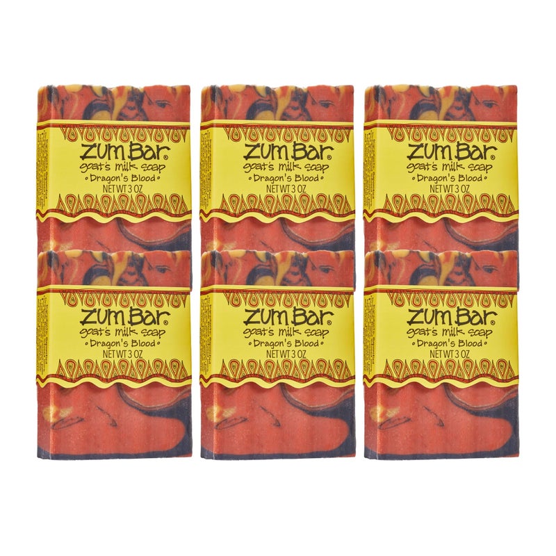 Zum Indigo Wild Goats Milk Soap Bar  Bar Soap for Hands  Body Made with Essential Oils  3 oz  Dragons Blood 6 Pack